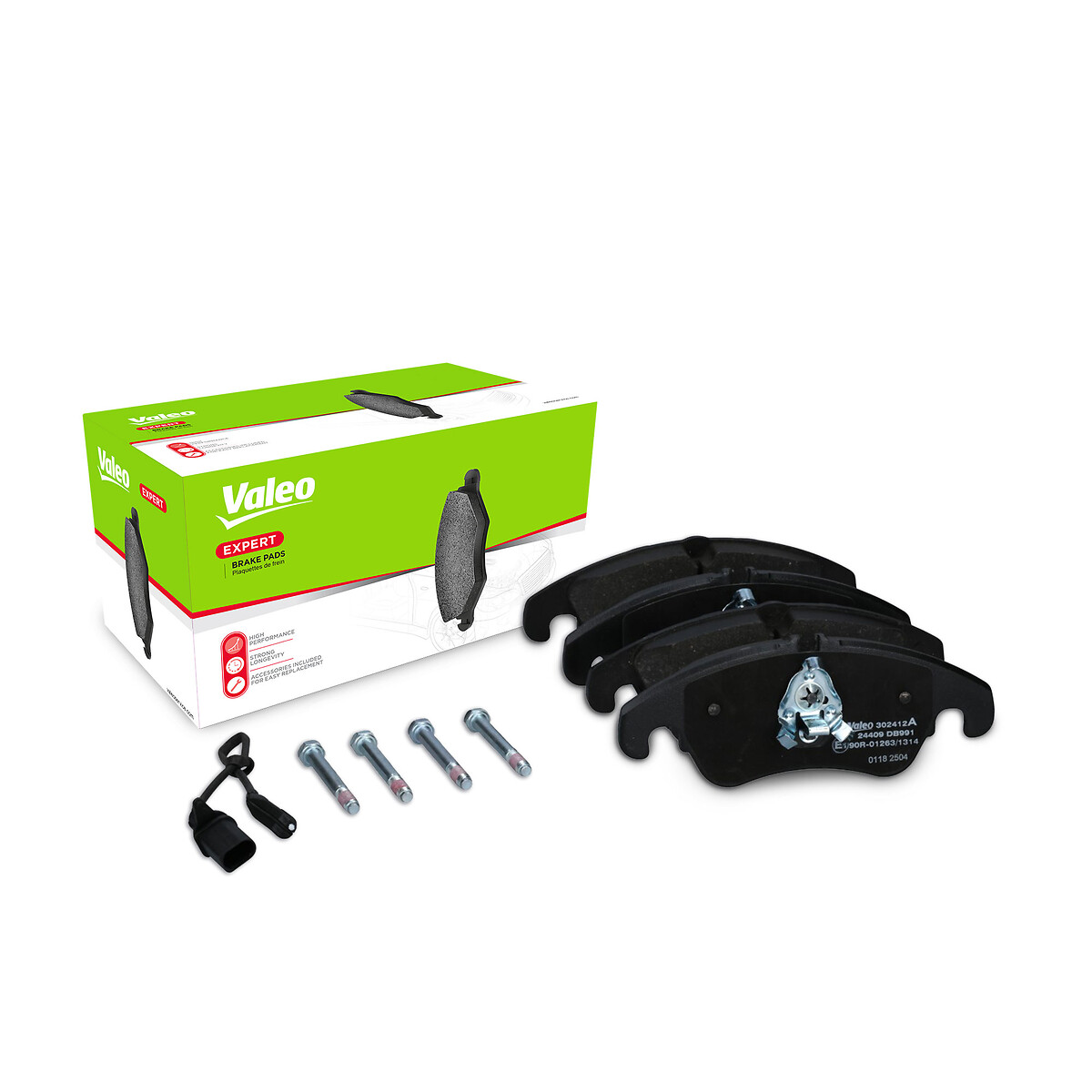 Jeu de 4 plaquettes de frein VALEO ref. 302412A